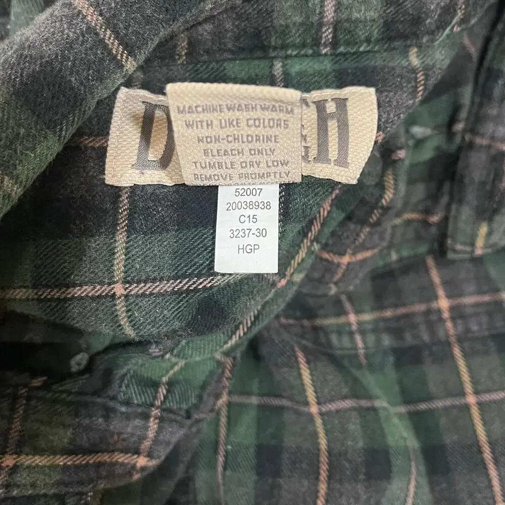 Duluth Men's Free Swingin' Flannel Relaxed Fit Shirt Green Plaid Large - Picture 7 of 7